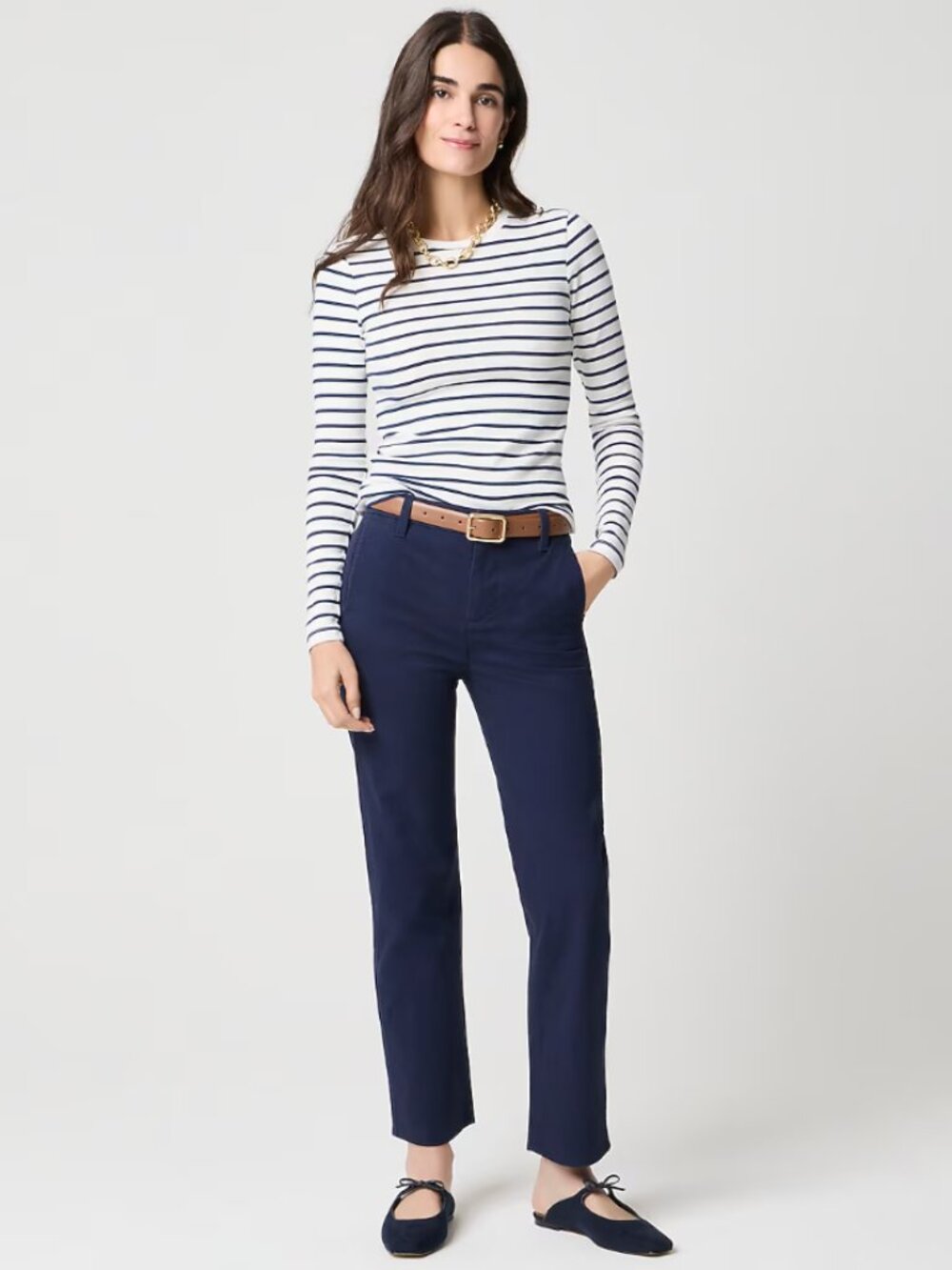 J. Crew Factory The Everday Chino Pant In Mavy Blue 6P Petite NWT